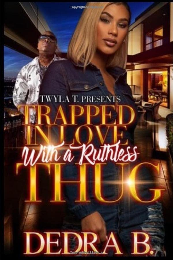 Book cover image for "Trapped in Love With a Ruthless Thug" by SureShot Books Publishing LLC featuring a romantic novel cover design.