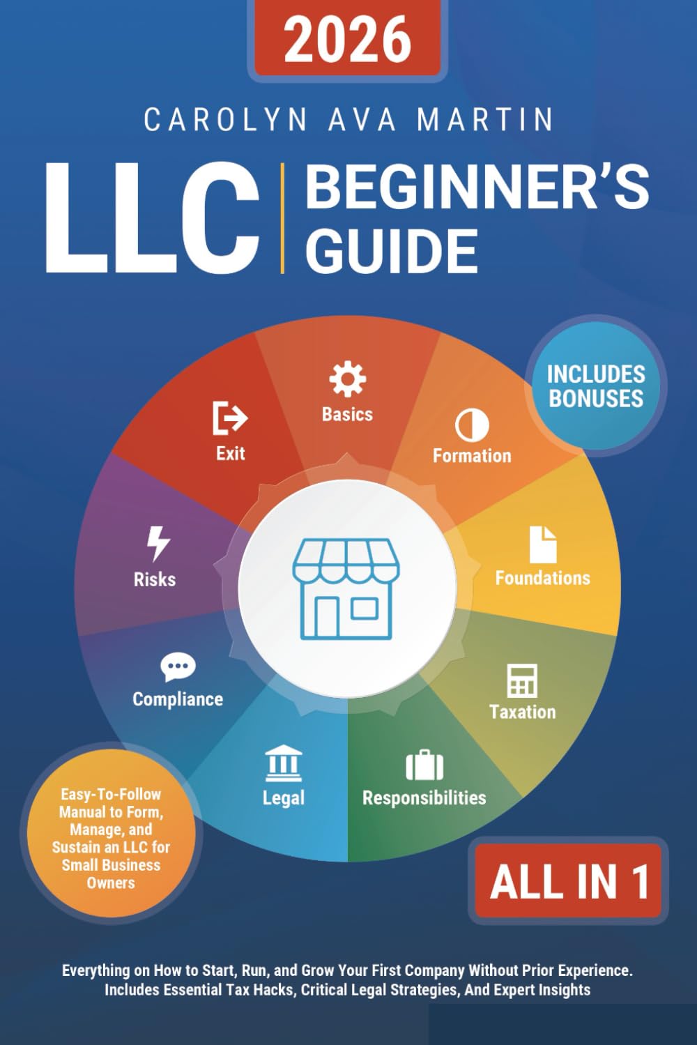 LLC Beginner's Guide paperback by SureShot Books Publishing with tips on starting, running, and growing a first company.