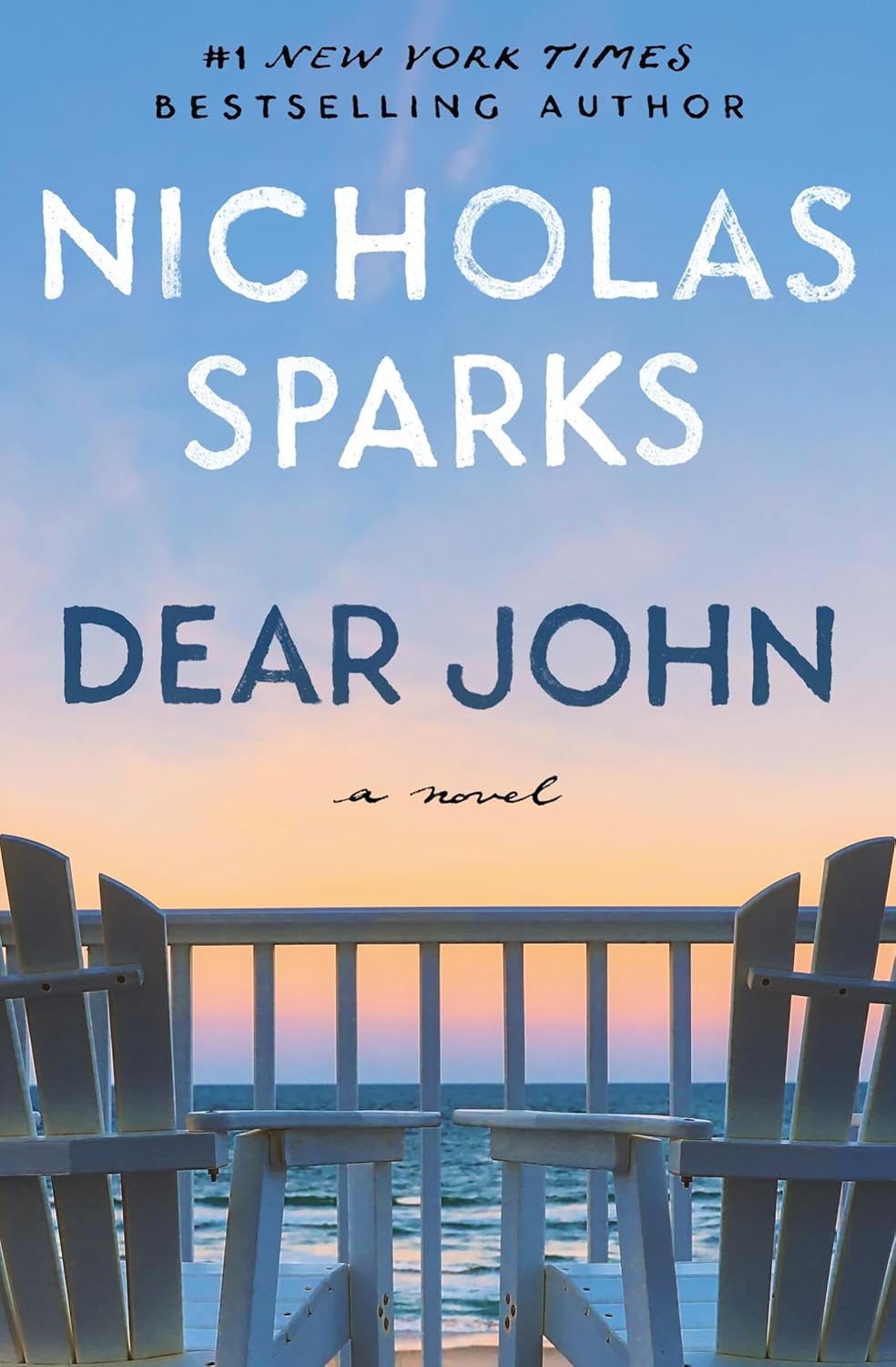 Cover image of the novel "Dear John" by Grand Central Publishing, featuring a book with a romantic-themed cover design.