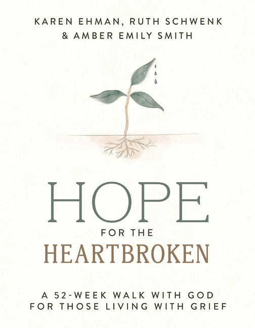 Paperback devotional book titled "Hope for the Heartbroken" by Zondervan, featuring a comforting design for grief and healing.