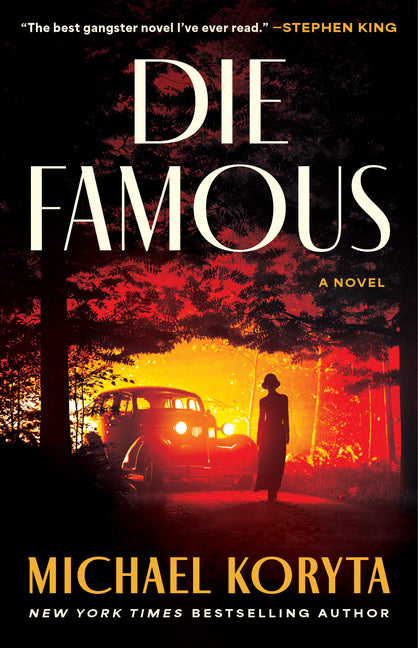 Paperback copy of Die Famous by Little Brown and Company with cover design showing the title and author's name.