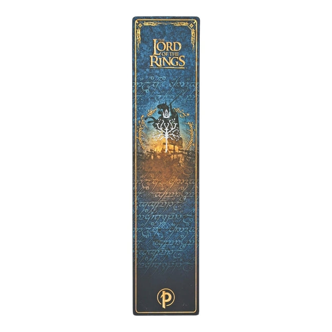 Reclaimed paperback bookmark from Paperblanks' Lord of the Rings Collection, featuring intricate embossed design and vintage style.