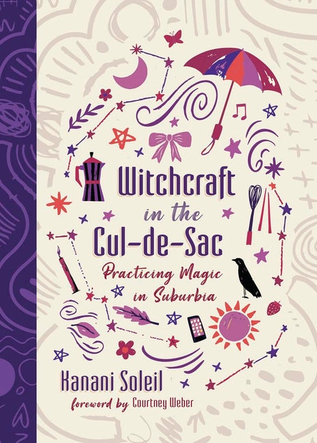 Paperback book titled "Witchcraft in the Cul-De-Sac" by Llewellyn Publications, featuring a mystical suburban scene on the cover.