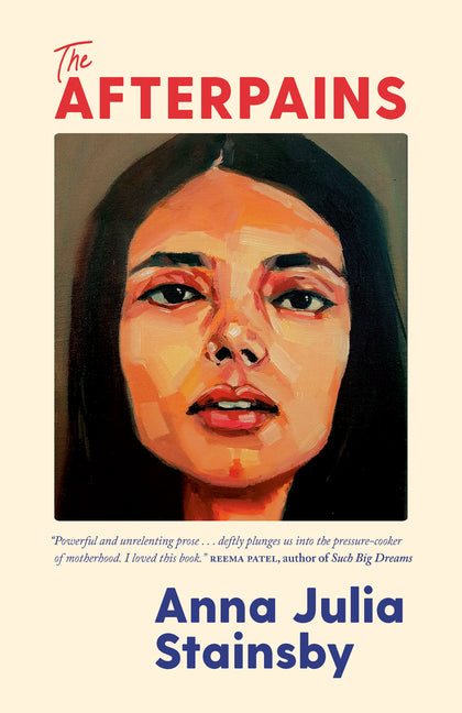 Paperback book titled "The Afterpains" by Vintage Books Canada, featuring a close-up of the book cover with text and design elements.