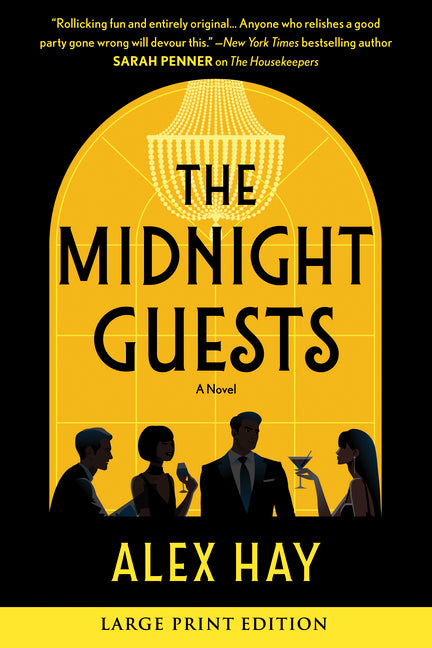 Paperback of The Midnight Guests by Hanover Square Press, featuring an intricate 1920s mystery with wealthy strangers and secrets.