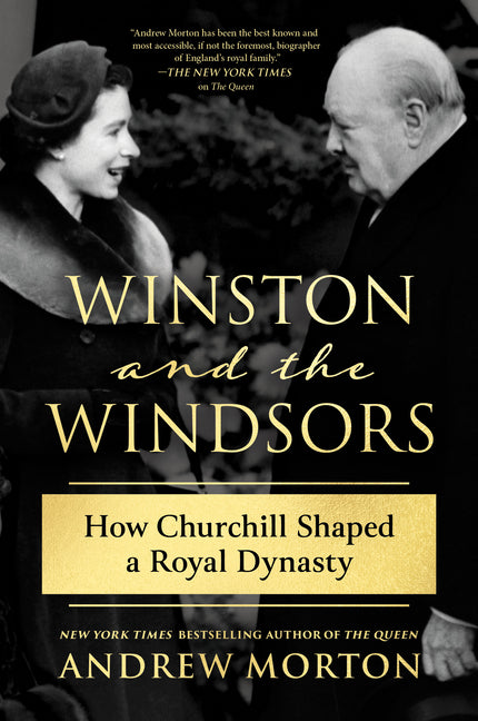 Paperback book titled "Winston and the Windsors: How Churchill Shaped a Royal Dynasty" by Hanover Square Press with cover art.
