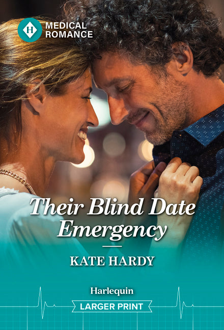 Mass market paperback of "Their Blind Date Emergency" by Harlequin Medical Romance, featuring a romantic medical scene on the cover.