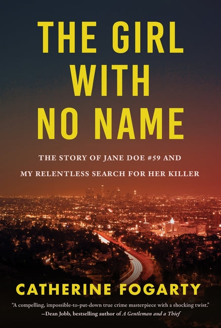 Paperback book titled "The Girl with No Name" by Harperavenue, featuring cover art related to the Jane Doe case.