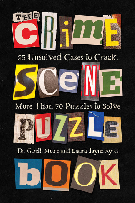 Paperback Crime Scene Puzzle Book by Puzzlewright Press featuring intricate crime scene illustrations and puzzles for mystery enthusiasts.