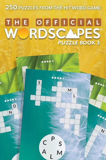 Paperback of The Official Wordscapes Puzzle Book Volume 3 by Andrews McMeel Publishing, featuring colorful puzzle cover with word game illustrations.