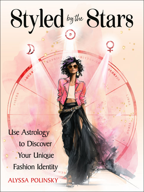 Paperback book titled "Styled by the Stars" by Weiser Books, featuring astrology-inspired fashion tips and celestial design on the cover.