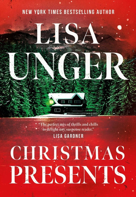 Paperback Christmas presents book by Mysterious Press with festive holiday-themed cover and gift wrapping illustrations.