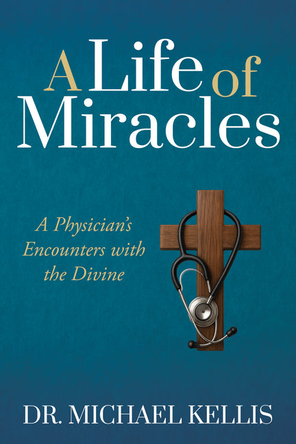 Paperback book titled "A Life of Miracles" by Morgan James Faith, featuring a cover with divine and spiritual imagery.