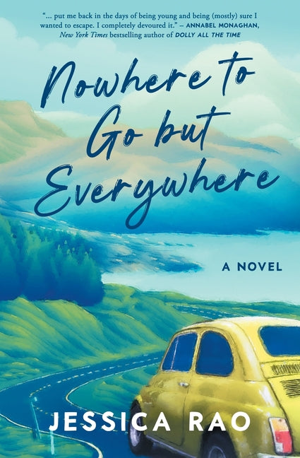 Paperback book titled "Nowhere to Go but Everywhere" by Ten16 Press, featuring a cover with abstract artwork and bold typography.