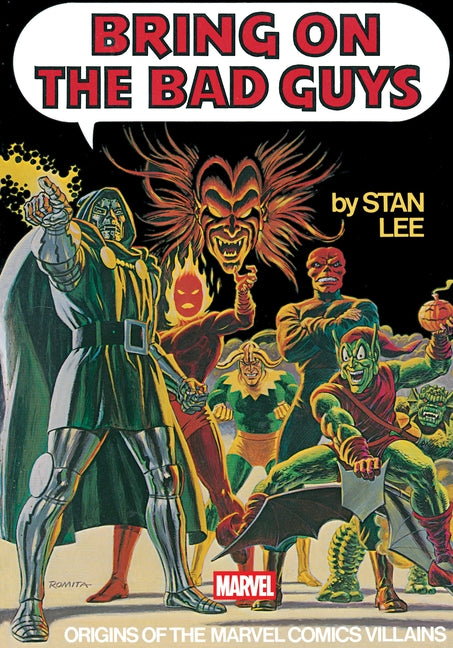 Paperback of "Bring on the Bad Guys: Origins of the Marvel Comics Villains" by Gallery 13, featuring colorful cover art.