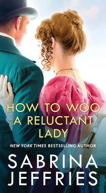 Paperback copy of "How to Woo a Reluctant Lady" by Gallery Books, showing the front cover with elegant design and title.