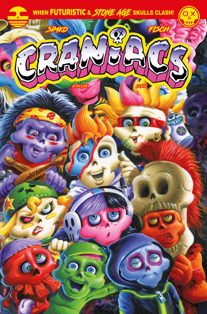 Paperback copy of Craniacs comic book by Titan Comics, featuring colorful cover art with illustrations of characters.