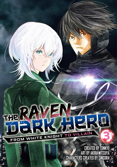 Paperback of The Raven Dark Hero Vol. 3 manga by Titan Manga featuring cover art with dark fantasy characters.