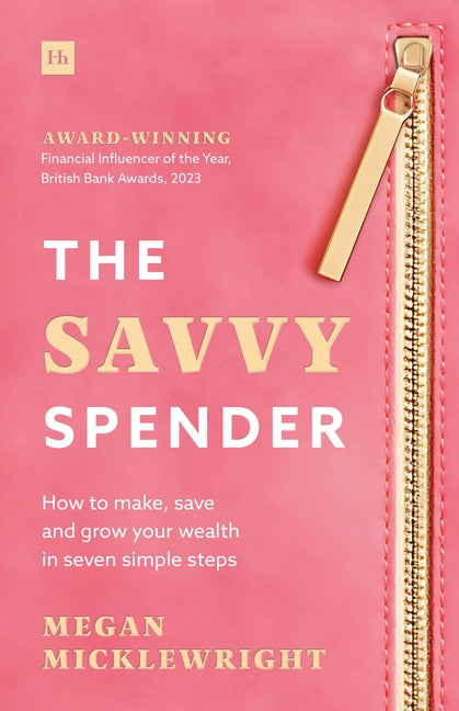 Paperback of The Savvy Spender book by Harriman House, featuring a clean cover design about making and growing wealth.