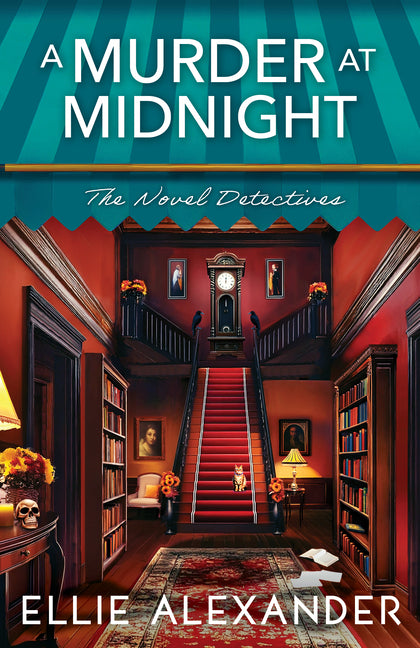 Paperback of "A Murder at Midnight" by Storm Publishing, featuring a dark, mysterious cover with a shadowy figure.