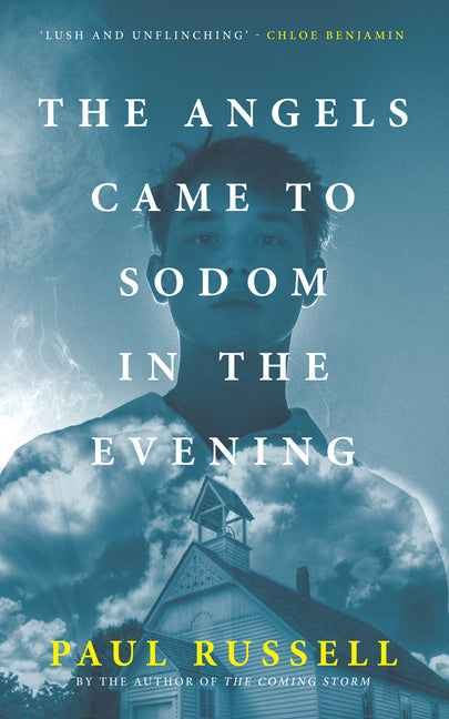 Paperback book titled "The Angels Came to Sodom in the Evening" by Barbican Press, featuring a cover with abstract artwork.