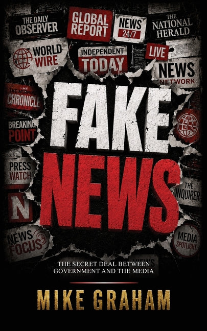 Paperback book titled "Fake News" by Free Speech Press, featuring a cover with bold text and a clean, minimal design.