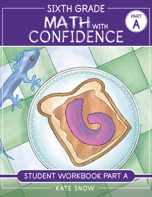 Paperback Sixth Grade Math with Confidence student workbook by Well-Trained Mind Press, featuring colorful math exercises and cover design.