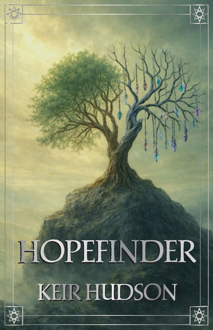 Paperback Hopefinder book by Midnight Tide Publishing, featuring a colorful cover with mystical and hopeful imagery.