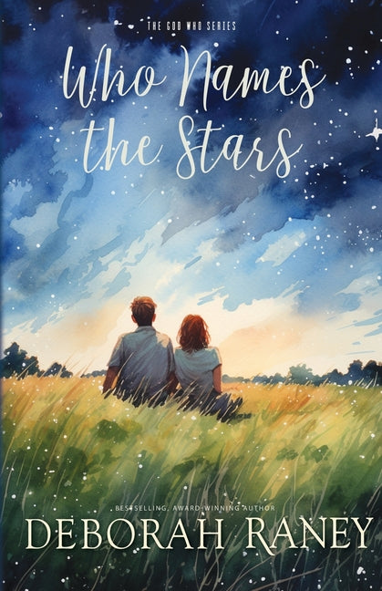 Paperback of "Who Names the Stars" by Raney Day Press, featuring a starry night sky cover with celestial illustrations.