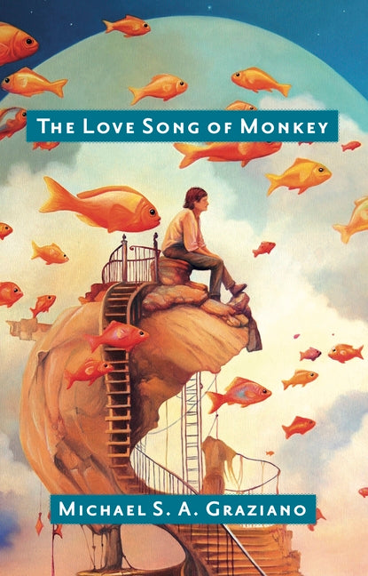 Paperback copy of The Love Song of Monkey book by Leapfrog Press, showing the front cover with title and artwork.