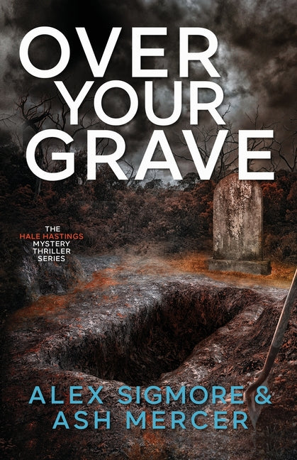 Paperback book titled "Over Your Grave" by Dark Woods Press, featuring dark-themed cover art.