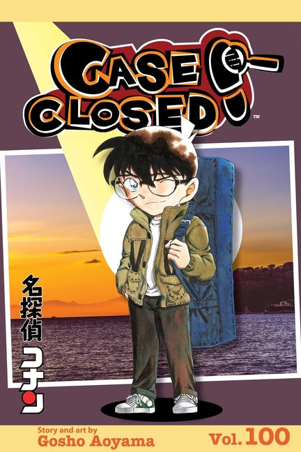 Paperback of Case Closed, Volume 100 manga by Viz Media featuring illustrated cover art and spine detail.