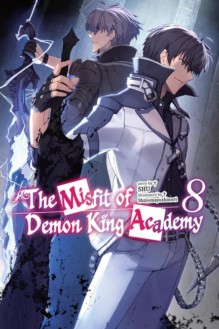 Paperback of The Misfit of Demon King Academy, Vol. 8 light novel by Jnc, showing the front cover with illustration and title.