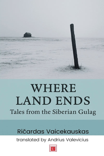 Paperback of "Where Land Ends" by Universitas Press, with the book cover featuring scenic landscape artwork.