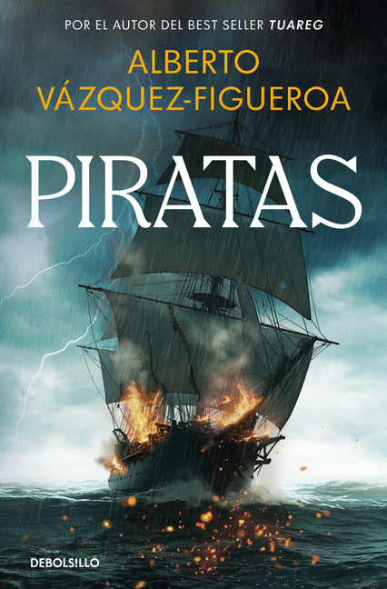 Paperback Pirates book by Debolsillo featuring a cover illustration of pirates and treasure chests.
