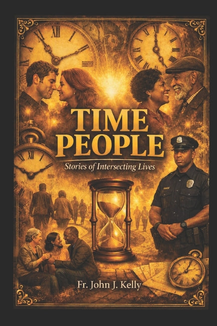 Paperback copy of "Time People: Stories of Lives Intersecting" by Independently Published, featuring a cover with abstract artwork.