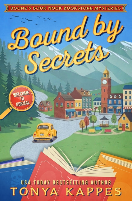 Paperback edition of "Bound By Secrets: Boone's Book Nook Bookstore Mysteries" by independently published author, cover with book title.