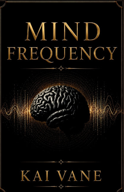Paperback book titled "Mind Frequency" by independently published author, featuring a cover with abstract brainwave design.