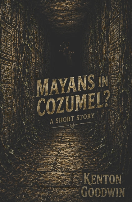Paperback novel titled "Mayans in Cozumel? A Short Story" by Independently Published, showing the book cover with tropical island imagery.
