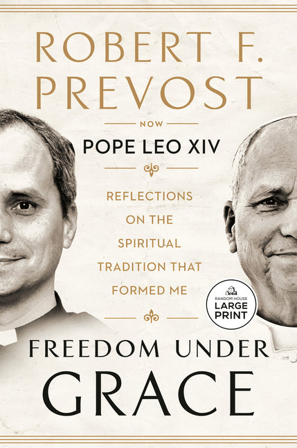 Paperback of *Freedom Under Grace* by Random House Large Print Publishing, featuring a cover with reflective spiritual imagery.