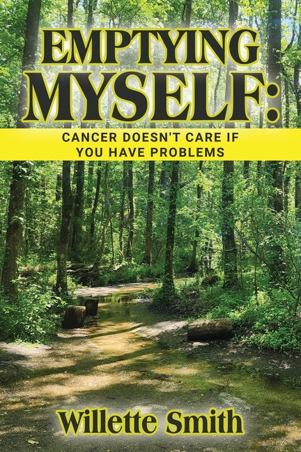 Paperback titled "Emptying Myself: Cancer Doesn't Care If You Have Problems" by Red Pen Edits and Consulting, showing the book cover.