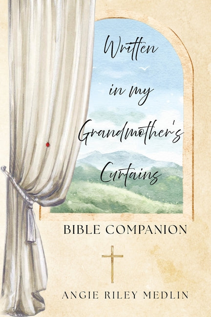 Paperback Bible companion book titled "Written in My Grandmother's Curtains" by Palmetto Publishing, with a decorative cover design.