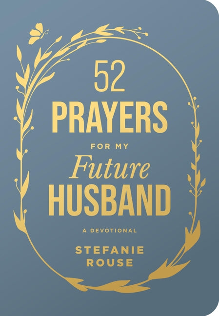 Imitation leather book titled "52 Prayers for My Future Husband" by Tyndale Momentum, featuring a devotional design for couples.