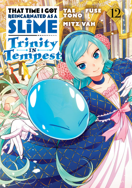 Paperback manga titled "That Time I Got Reincarnated as a Slime: Trinity in Tempest" volume 12 by Kodansha Comics, visible cover image.