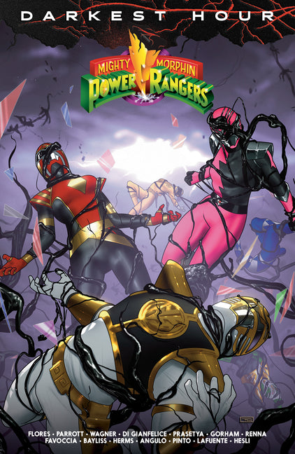 Paperback of Mighty Morphin Power Rangers: Darkest Hour by Boom! Studios, showing the book cover with Power Rangers artwork.