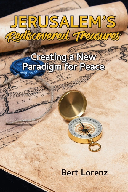 Paperback book titled "Jerusalem's Rediscovered Treasures" by Trilogy Christian Publishing, featuring a cover with Jerusalem imagery.