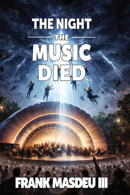 Paperback copy of The Night the Music Died by Trilogy Christian Publishing, featuring a book cover with dark and musical imagery.