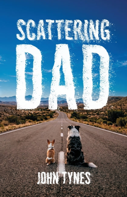 Paperback of "Scattering Dad" by Atmosphere Press, showing the book cover with a minimalistic design and title text.