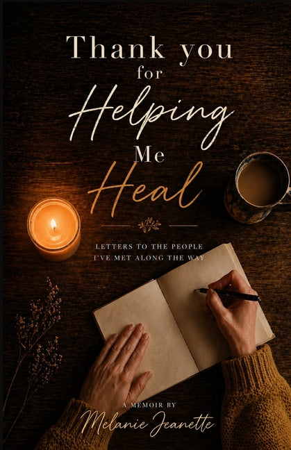 Paperback book titled "Thank You for Helping Me Heal" by Moon & Moss Creations, with a calming cover design.