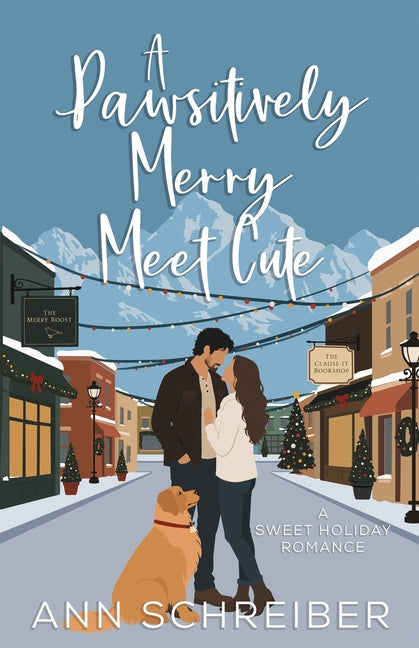 Paperback copywriting book titled "A Pawsitively Merry Meet Cute" by Copywriting for You Corporation, featuring a festive cover design.